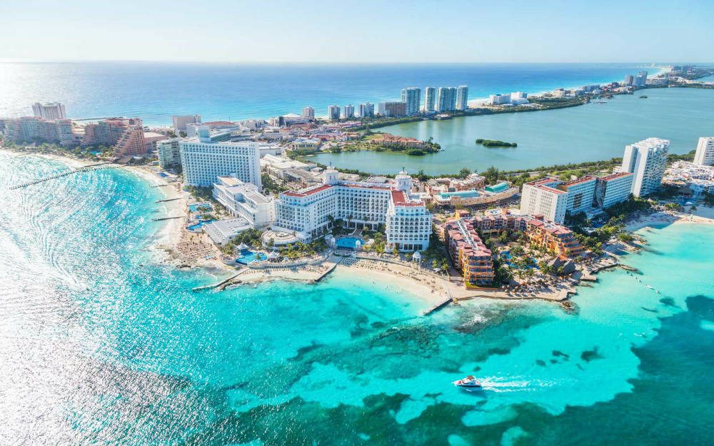 Cancun from the sky
